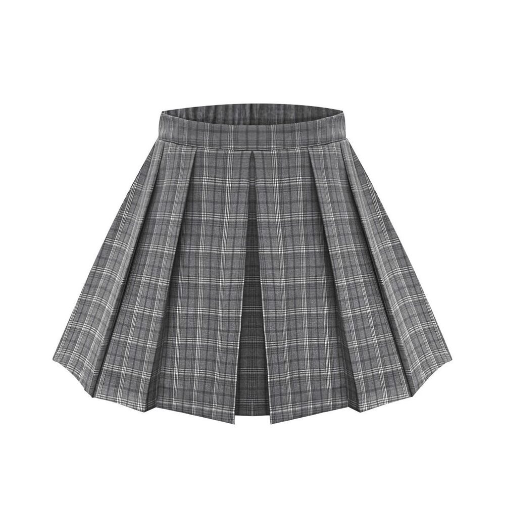 7137 Plus Size Skirts for Curvy A-Line Pleated Skirts for Schoolgirl Cute